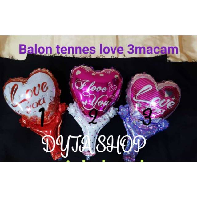 BALON FOIL TONGKAT TENIS LOVE