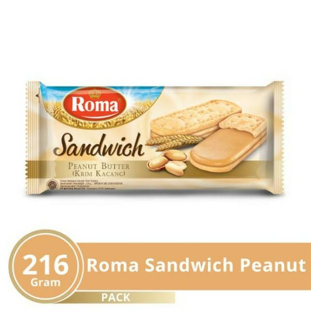 

Roma Biskuit Sandwich Peanut Butter 216gr