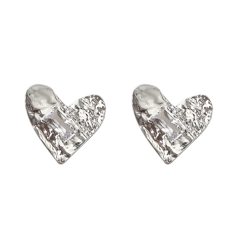 Anting Tusuk Gantung Bahan Sterling silver 925 Desain Hati Gaya Retrokeren Untuk Wanita