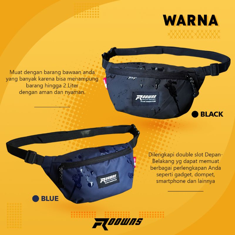 Tas Waistbag Pria Waterproof Trendi Roowns