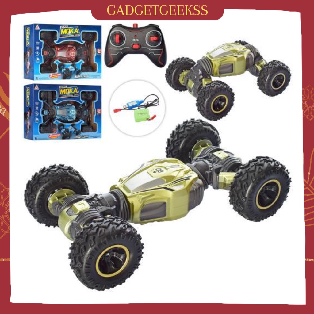 Mainan RC Car Offroad Rock Crawler 2.4GHZ 4WD Mainan Mobil Remote Control Hijau