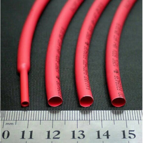 

Terbaru Heatshrink Tube 5mm 1 Cm Selongsong Kabel Bakar Heat Shrink Red Merah HELI shopee
