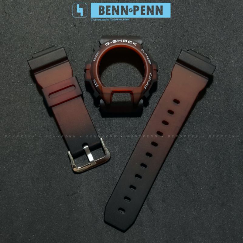 BNB G 6900 / GLX 6900 / GB 6900 BROWN GRADATION BEZEL STRAP JAM TANGAN CASIO G SHOCK