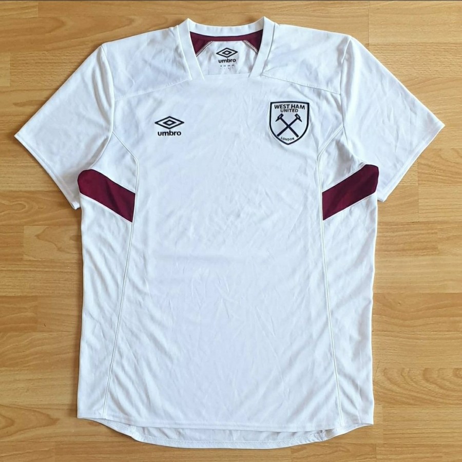 Jersey Original West Ham United Training 2018 Ori Umbro Baju Bola White Putih Latihan Inggris