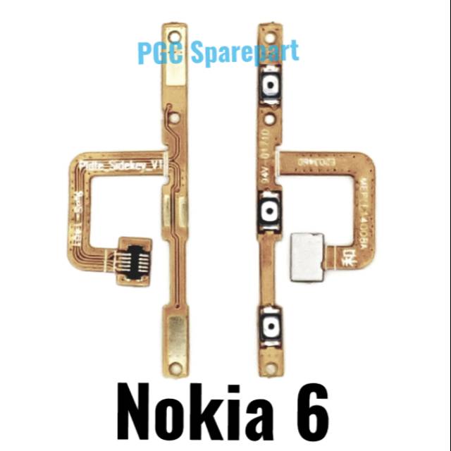 Original Flexible Connector Volume Power On Off Nokia 6 - N6 TA1000 TA1003 TA1021 Fleksibel Konektor