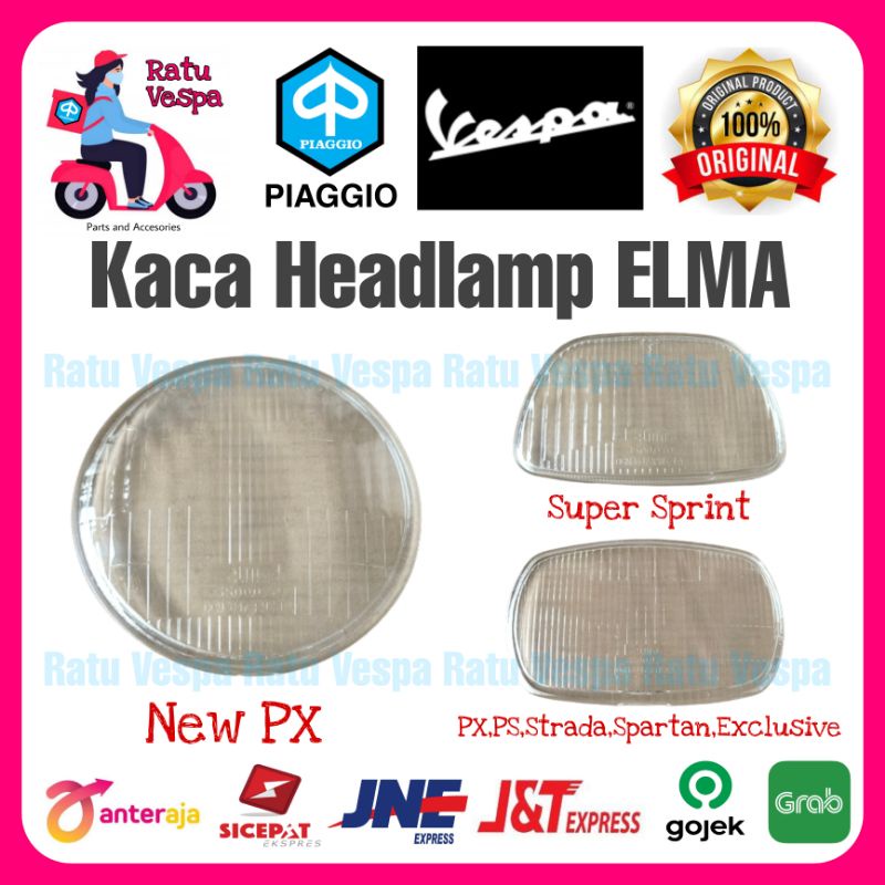 Mika Kaca Headlamp lampu depan Vespa Super Sprint PX Strda NewPX Excel