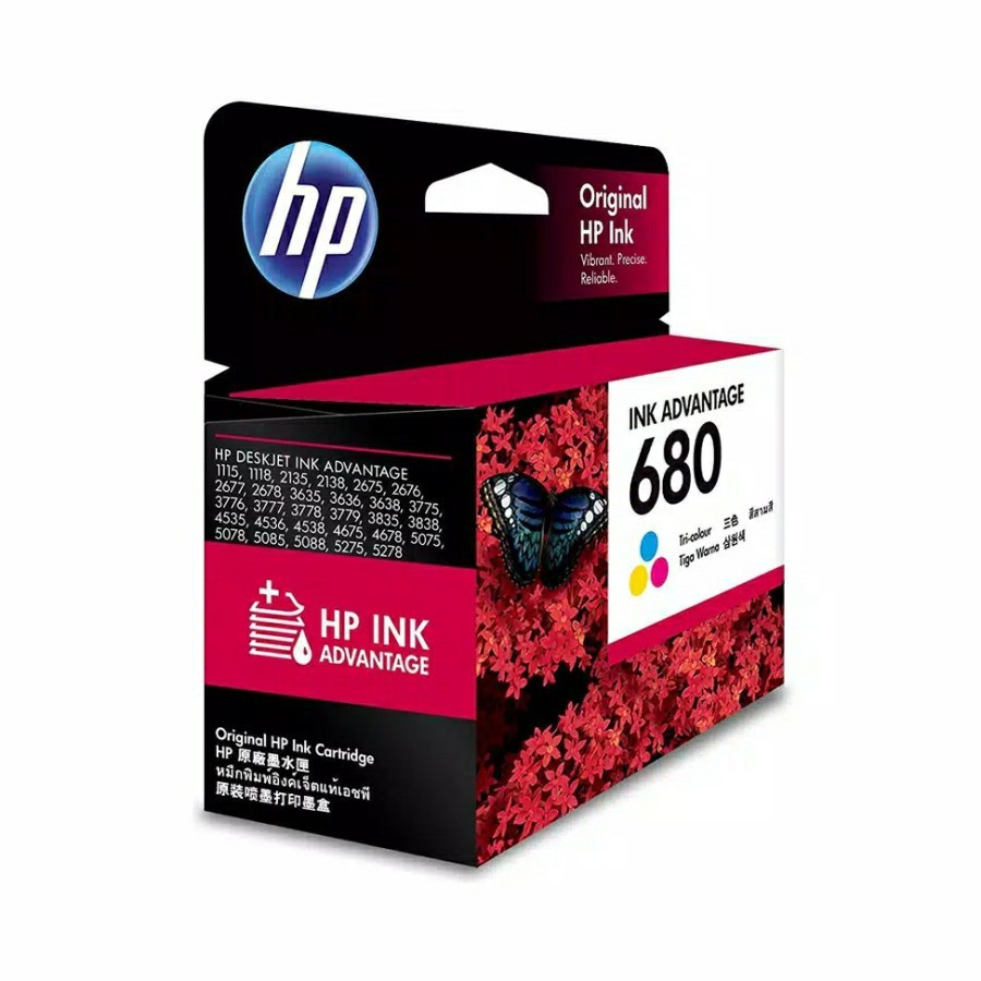 Tinta Printer HP 680 Warna/Catridge HP 680 Colour Original