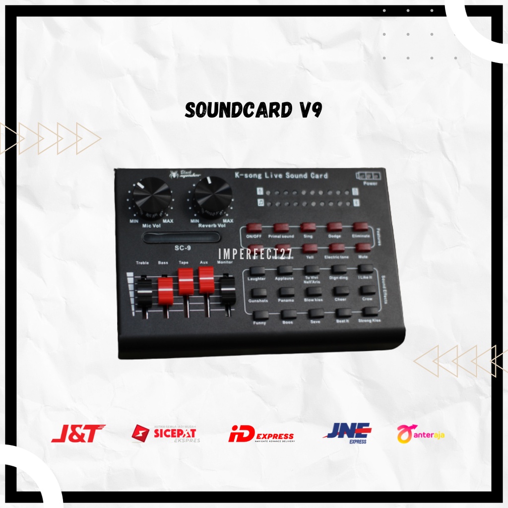 Soundcard V9 Black Spider 100% Original