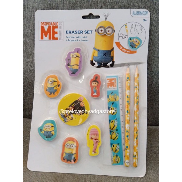 

Set Alat Tulis Despicable Me Eraser Set