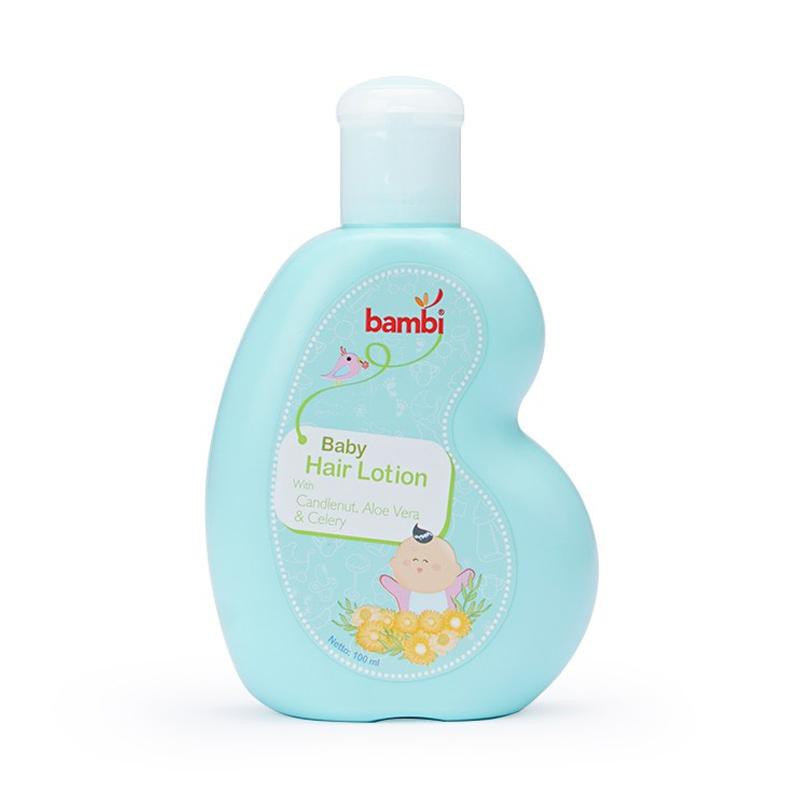 Bambi Baby Hair Lotion With Kemiri - 100mL | Candlenut Oil | Losion Rambut Bayi