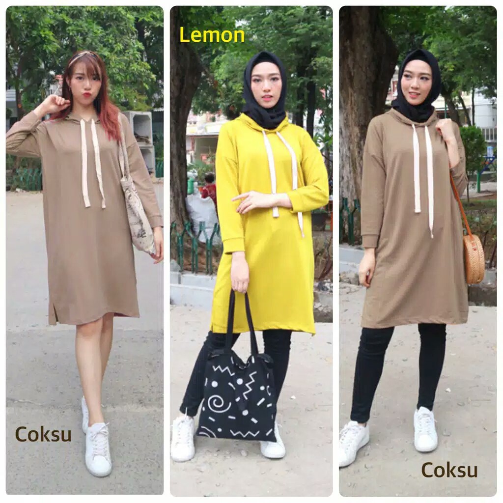 Tunik Hoddie Babyterry Premium Tebal Good Quality 2254