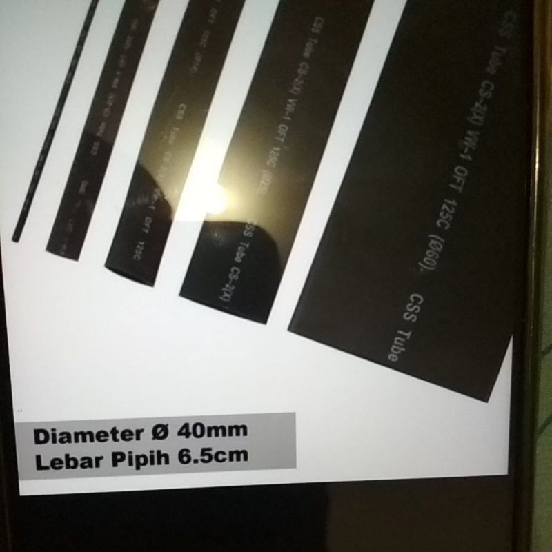 HEATSHRINK ISOLASI SELONGSONG BAKAR 40MM ECERAN METERAN