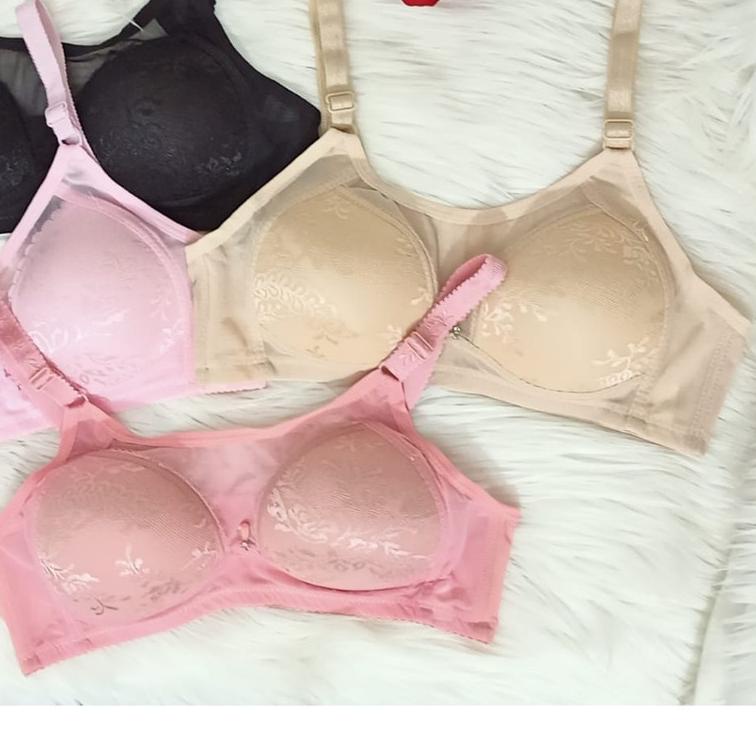➷ Bra BH Fashion Wanita Bra cantik BH Busa Tipis Tanpa Kawat / BORDIR BUNGA / 349 ۝