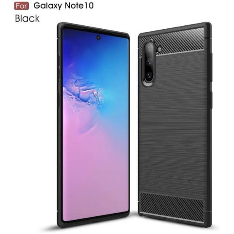 Case Samsung Note 10/Note 10+ Ipaky Fiber Carbon Black Case