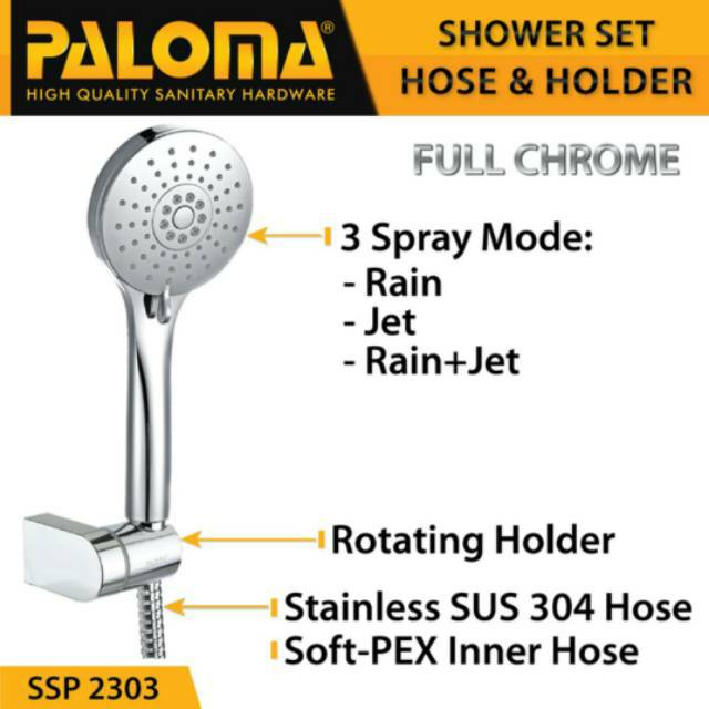 PALOMA SSP 2303 Shower Set Handshower Mandi Hand Head Kepala Air Paket