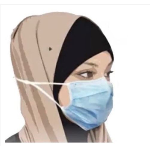 Masker Hijab Surgical Mask 3 ply isi 50 pcs Bersertifikat Tanpa BOX