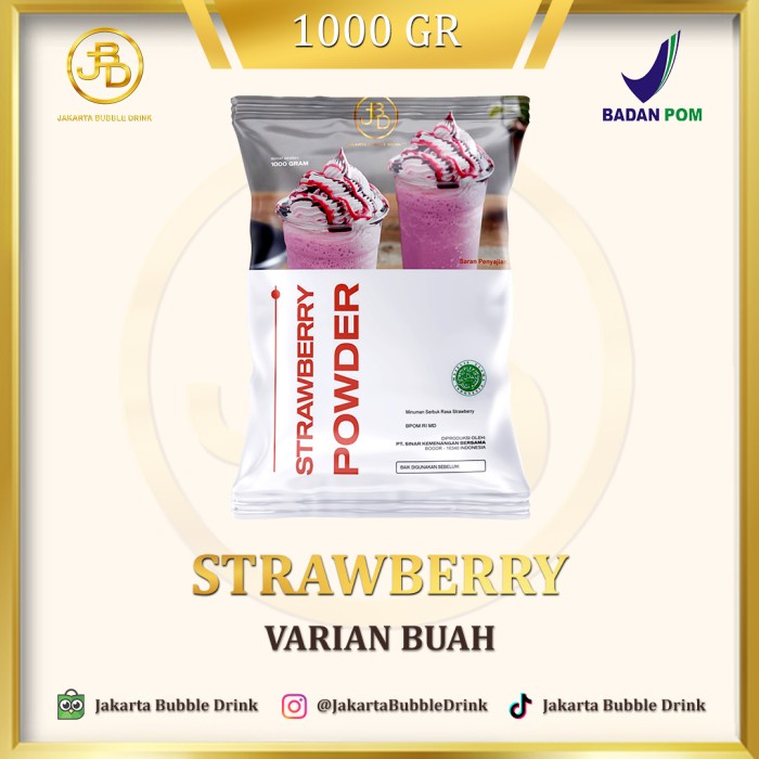 

(BISA COD) Strawberry Bubuk - Milkshake Powder