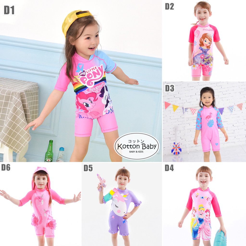 1-5 thn | Baju Renang Anak Bayi Swimwear Karakter Perempuan D catalog