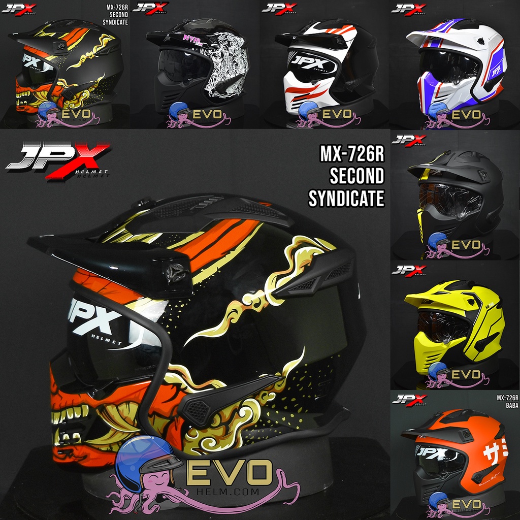 HELM JPX MX726R R06 SECOND SYNDICATE MOTIF BARONG - TERBARU ORIGINAL JPX MX-726R R 06 BARONG