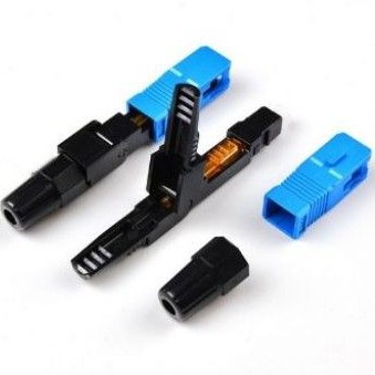 10pcs Fast Connector SC UPC Biru Konektor optic Kabel Dua Core Pigtail FTTH singe mode fiber optik