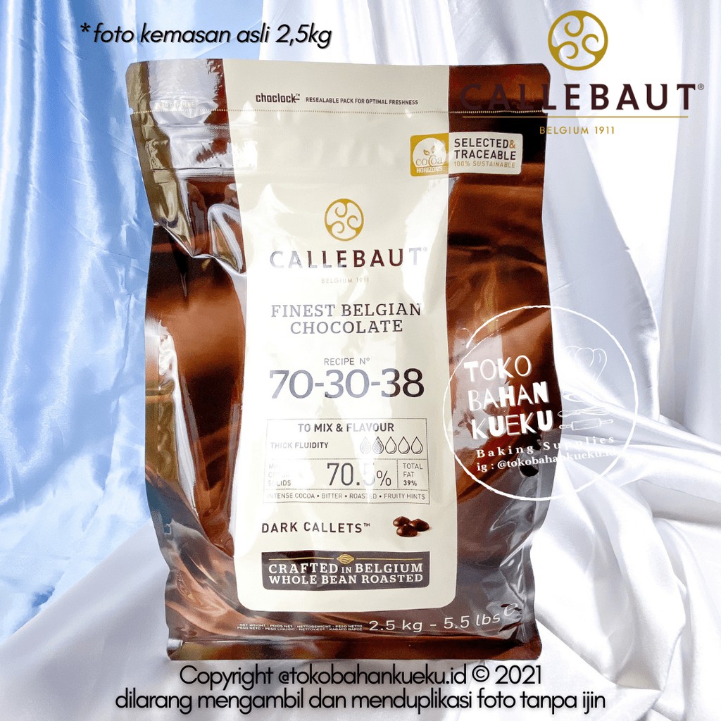 

CALLEBAUT Dark Extra Bitter Chocolate Couverture 7030 70,5% 500 gr
