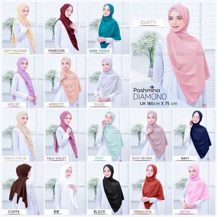 Pashmina Sabyan Bahan Diamond Crepe PREMIUM