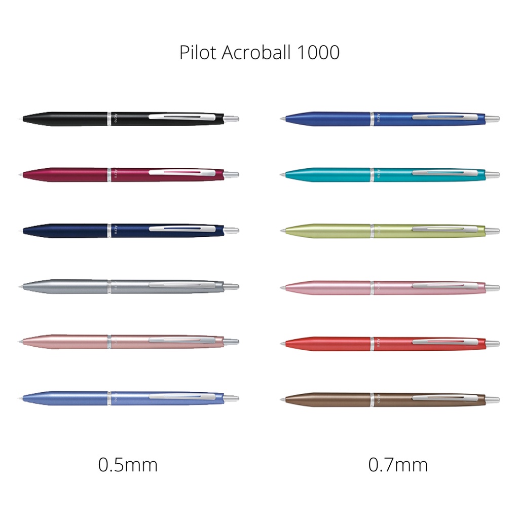 

Pilot Acroball Acro 1000 Ballpoint Oil-Based Ink Pen 0.5mm 0.7mm