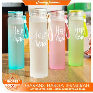 FF-K54122 Botol Air Minum Hello Master Botol Kaca + Kotak My Bottle Populer Tahan Air Panas Import
