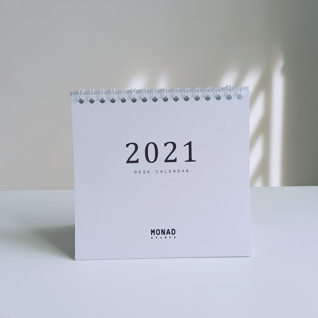 2021 Minimalist Aesthetic Desk Calendar, Kalender Meja ...