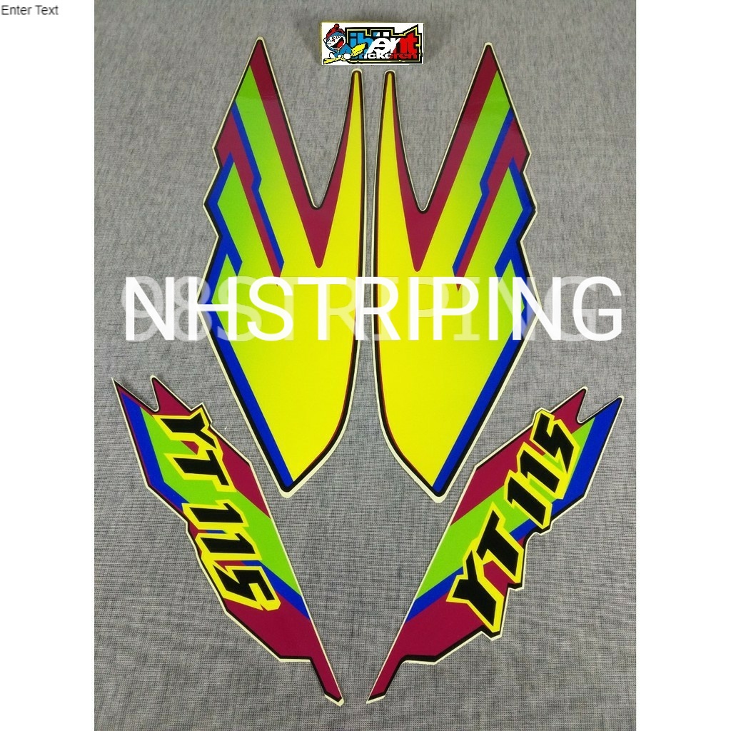 STRIPING YT 115 HIJAU STRIPING LIS STANDAR ORI YAMAHA  YT115