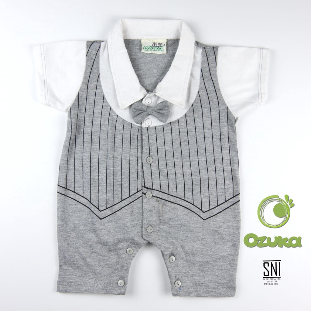 Jumper Tuxedo Bayi Laki Laki Newborn Baju Pesta Bayi Baru Lahir Keren Ozuka