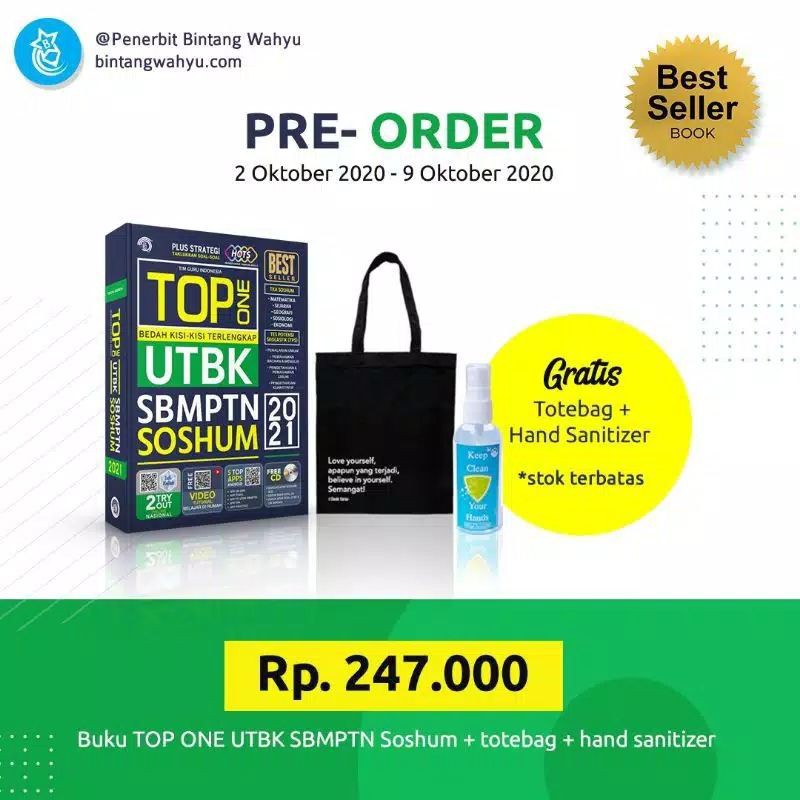 PRE ORDER TOP ONE UTBK SBMPTN SOSHUM 2021