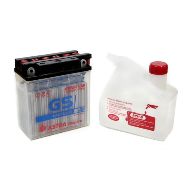 AKI BATERAI MOTOR GS Premium Basah Supra GM5Z-3B