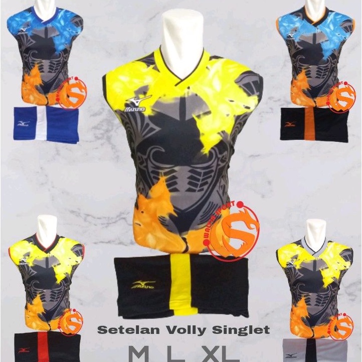 SETELAN VOLLY VOLI SINGLET TERBARU - BAJU VOLI PRINTING -JERSEY VOLI TERBARU MZ09