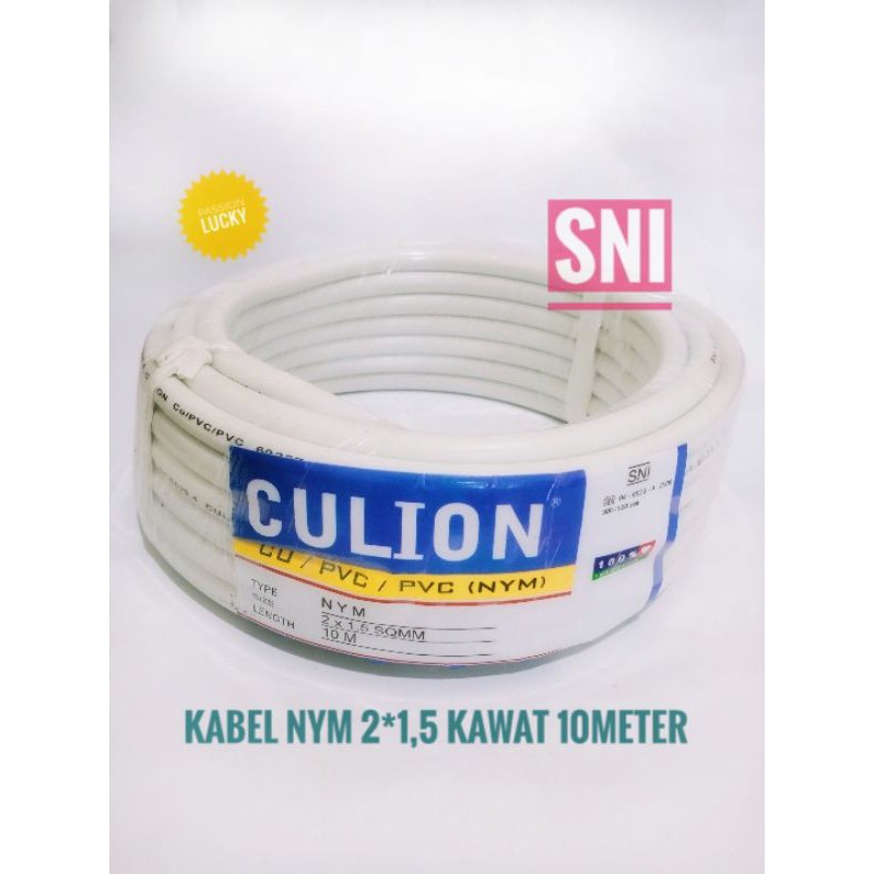 KABEL NYM 2X1,5 SNI 10METER CULION KABEL KAWAT/KABEL LISTRIK SNI