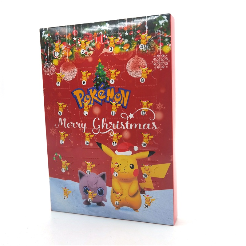 Pok Mon 24 Pcs Mainan Boneka Kalender Advent Natal Mini 2022 Untuk Hadiah Kejutan