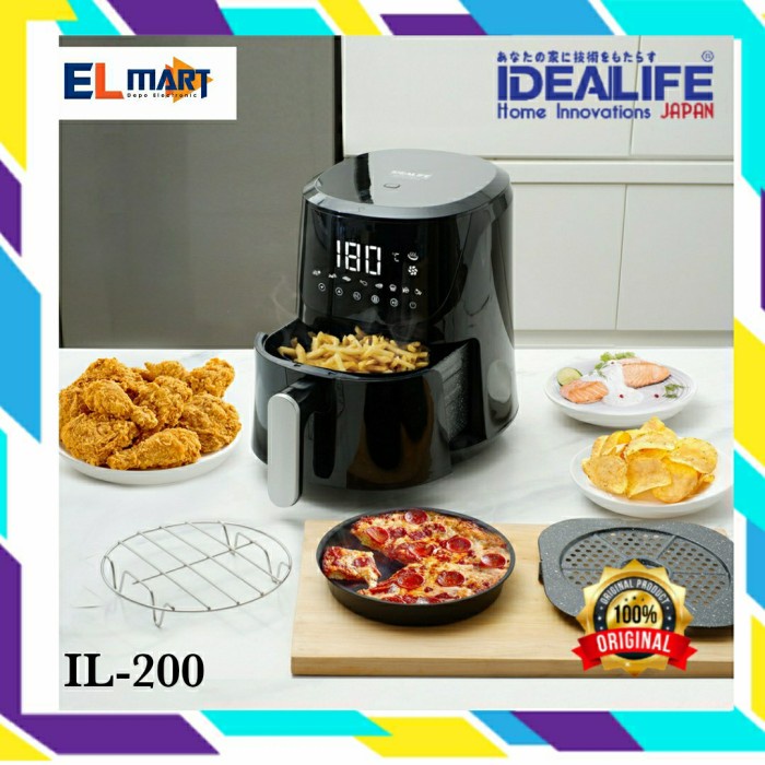 Idealife Air Fryer Penggoreng Tanpa Minyak IL 200 IL200 Low Watt