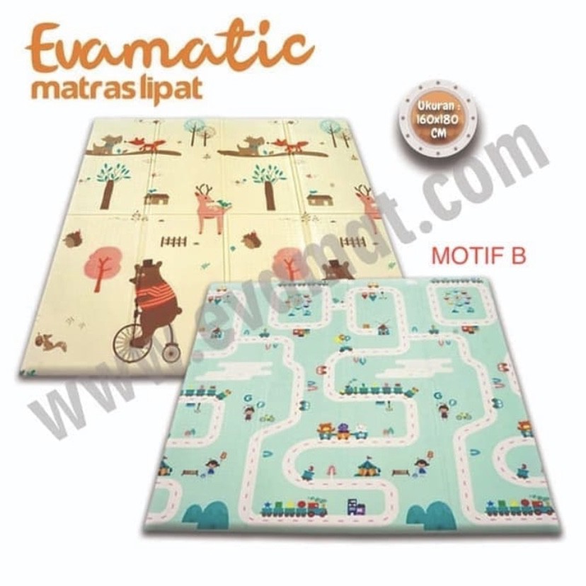 Evamatic Matras Lipat|Matras Anak|XPE Folding Mat|Premium Playmat