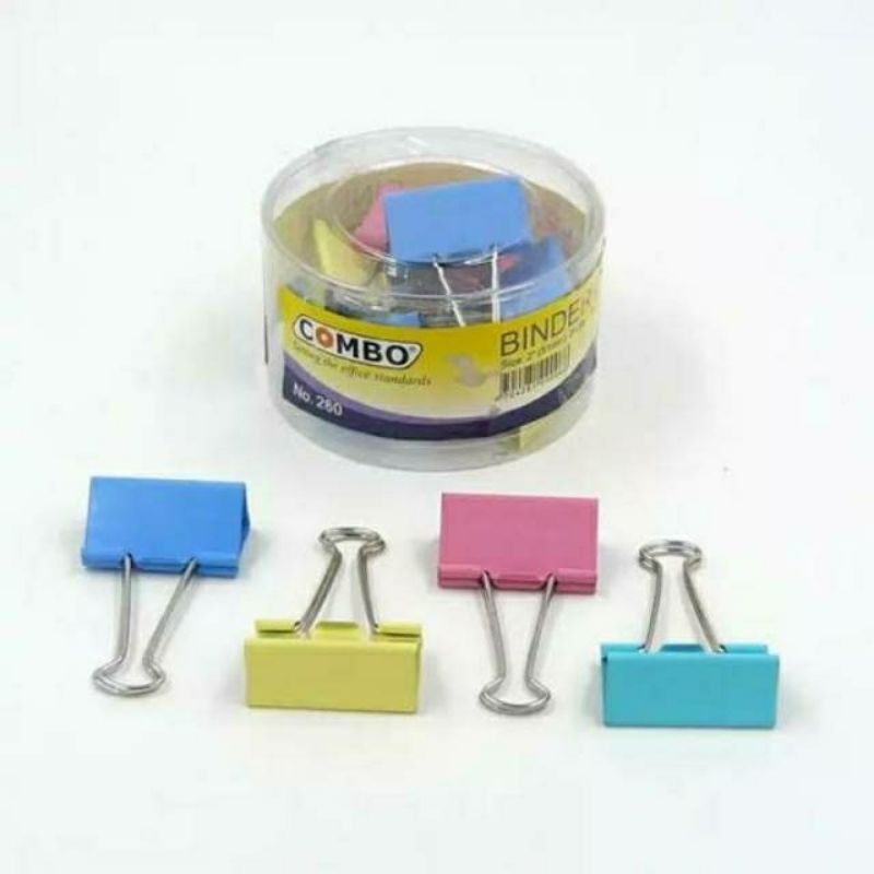 

Binder Clip/Penjepit Kertas warna Merk Combo