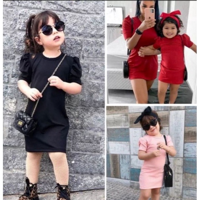 DRESS BAJU ANAK PEREMPUAN TANGAN BALLON USIA 1-3th !