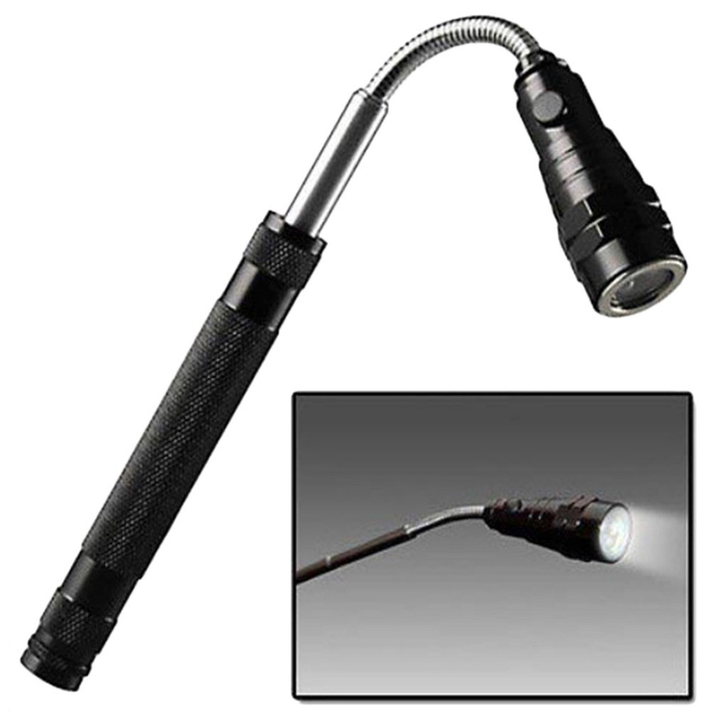 LED Telescopic Flexible Magnetic Pick Up Flashlight - OMFL1GBK Black