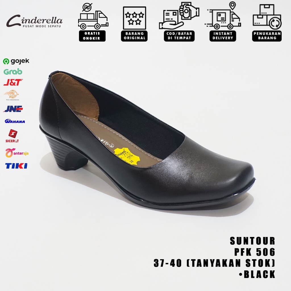Sepatu Heels Wanita Suntour PFK-506 Black