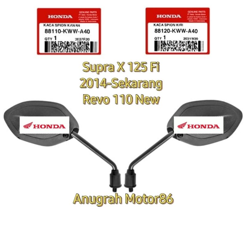 88110-KWW-A40 88120-KWW-A40 Spion Supra x 125 Fi Revo 110 New Harga Satuan Ready Kanan Kiri