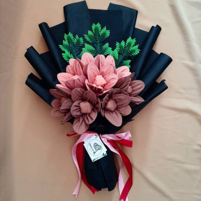 Buket hijab/ buket flanel/ buket kerudung/ buket make up/ buket wisuda/ buket brush/ buket