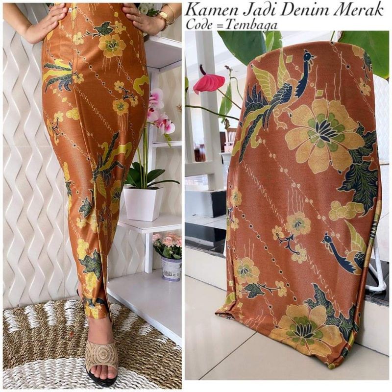 Rok Batik | Kebaya Bali | Kamen Jadi | Kamen Denim | Motif Merak | Kamen Jadi Denim Merak