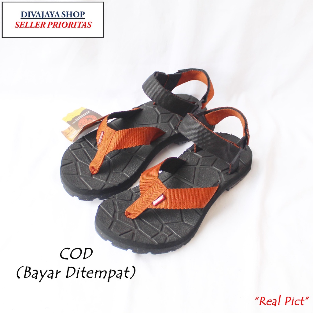 Sandal Jepit Gunung Krakal/ Fashion Sandal Pria/Wanita / Warna Hitam Bata