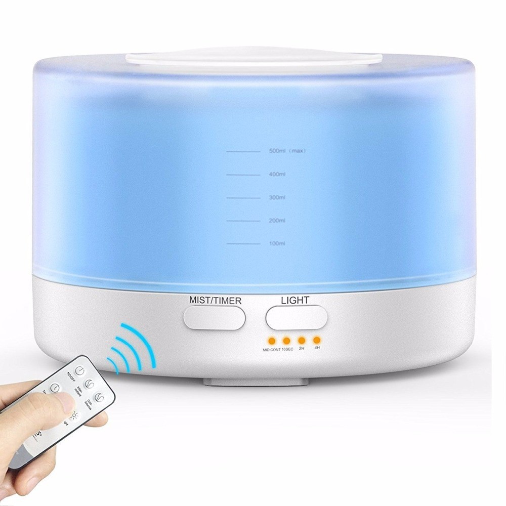 Taffware  Aromatherapy Air Humidifier 7 Color 500ml with Remote Control - HUMI H14A