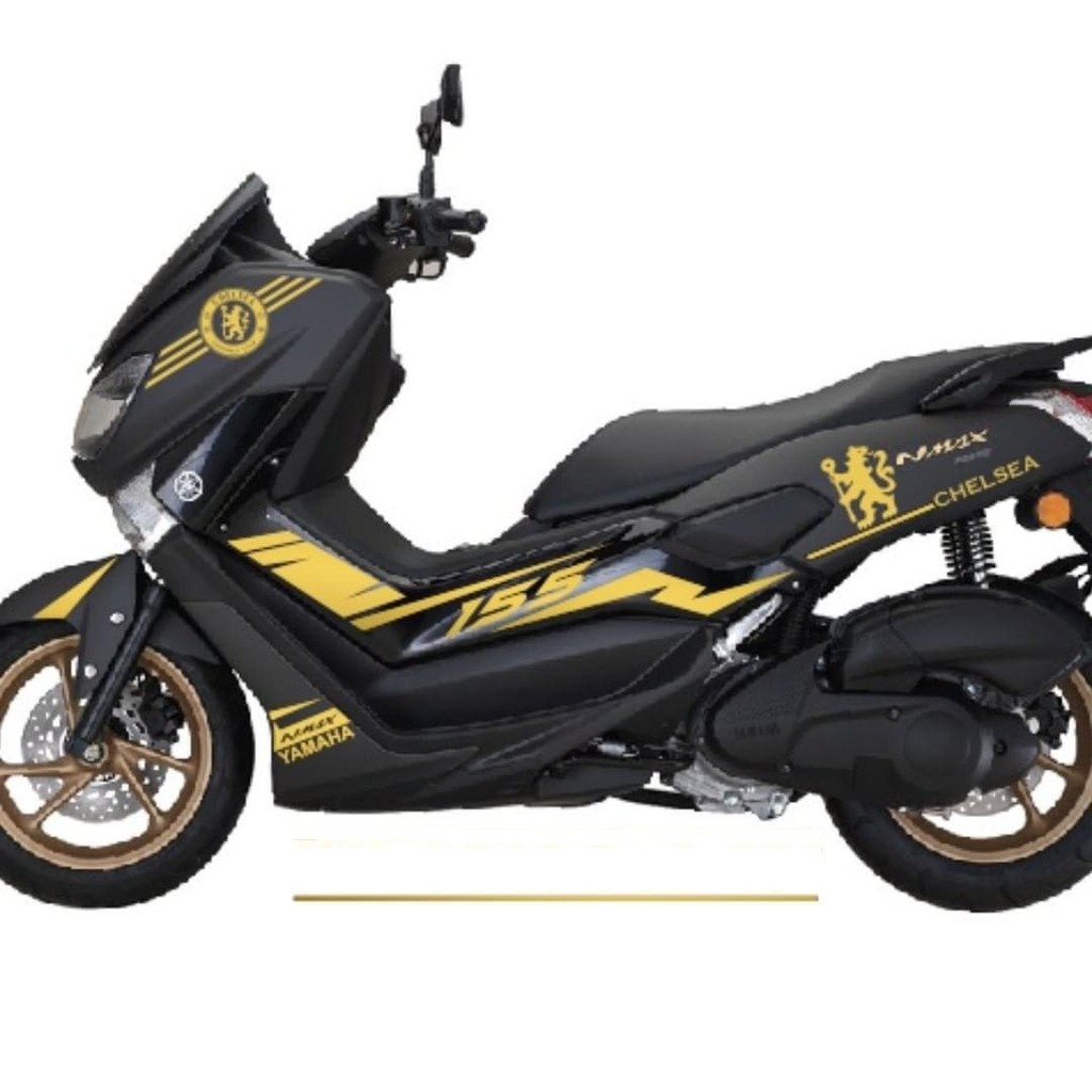 Striping Cutting Stiker Nmax Old 2015 2016 2017 2018 2019 Chelsea  warna GOld / Emas 049