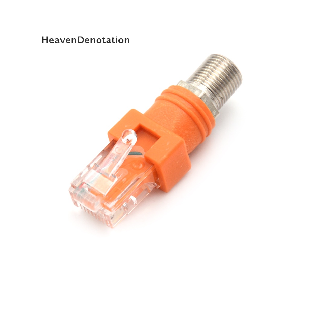 [HeavenDenotation] New F Female to RJ45 Male Coaxial Coax Barrel Coupler Adapter RJ45 to RF Connector