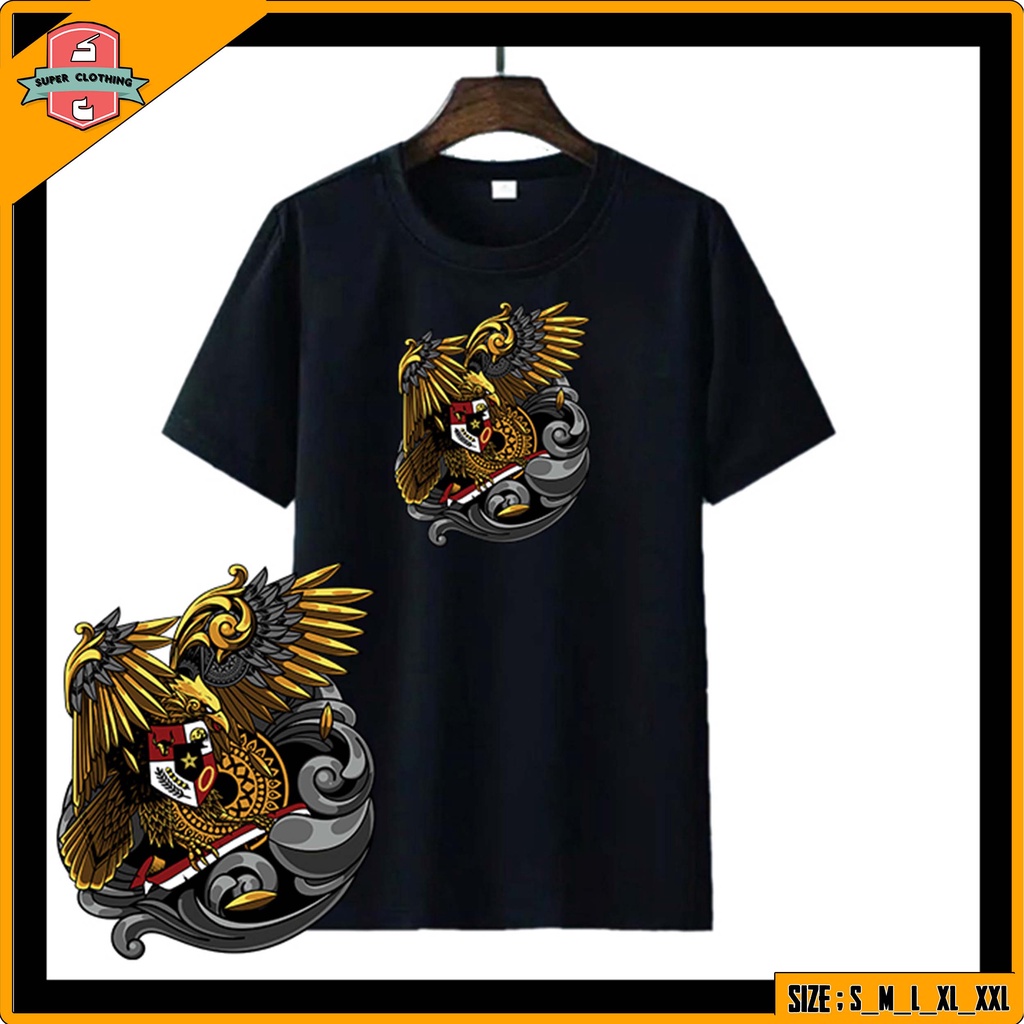 KAOS T-SHIRT DISTRO PRIA WANITA GARUDA - KAOS LOGO  GARUDA INDONESIA - T-SHIRT LOGO GARUDA